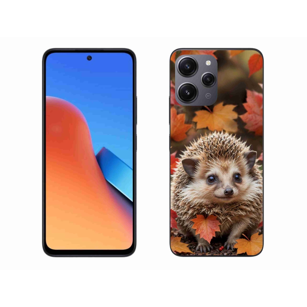 Gél borító mmCase a Xiaomi Redmi 12-hez - sün a levelekben