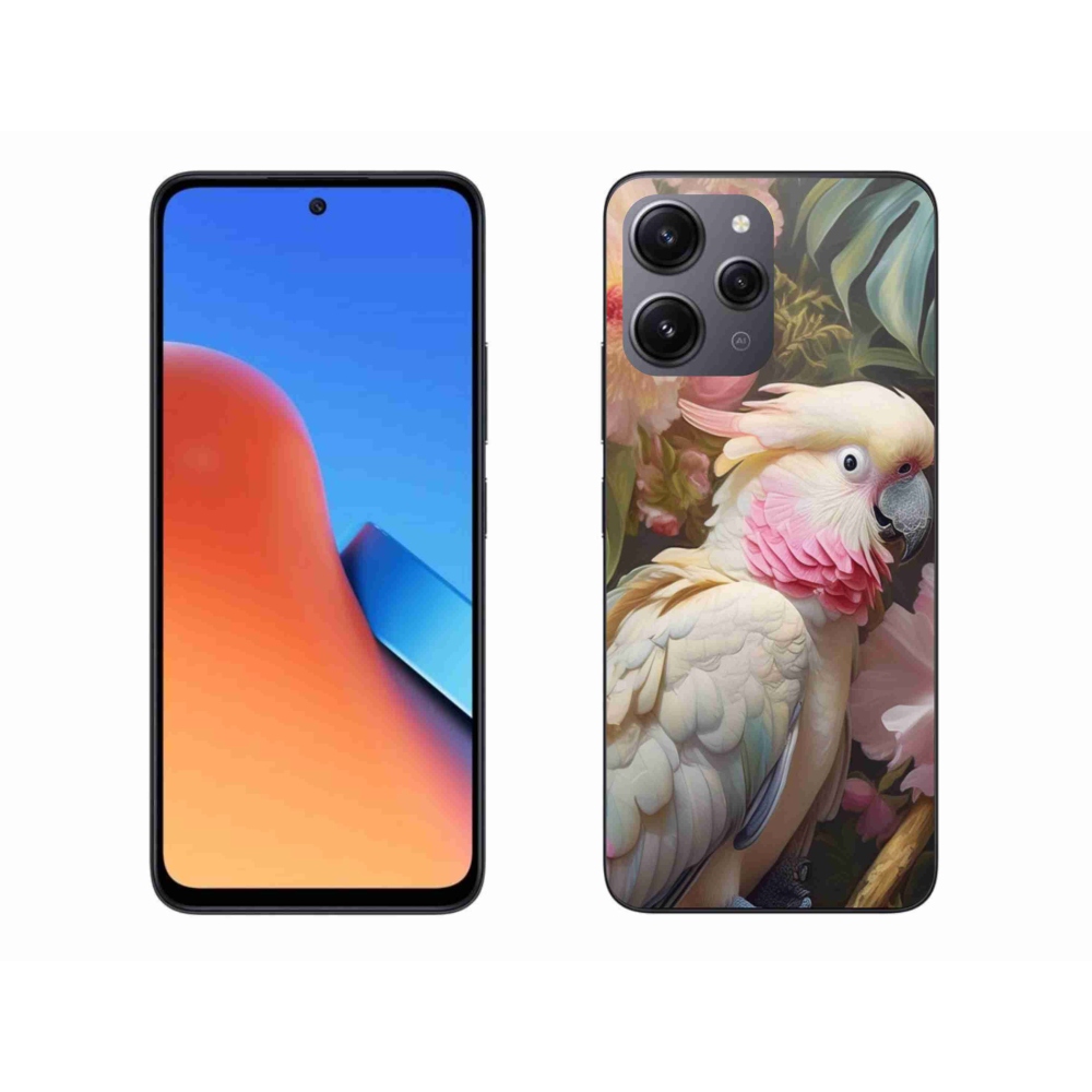 Gél borítás mmCase a Xiaomi Redmi 12-hez - papagáj kakadu rózsaszín 2