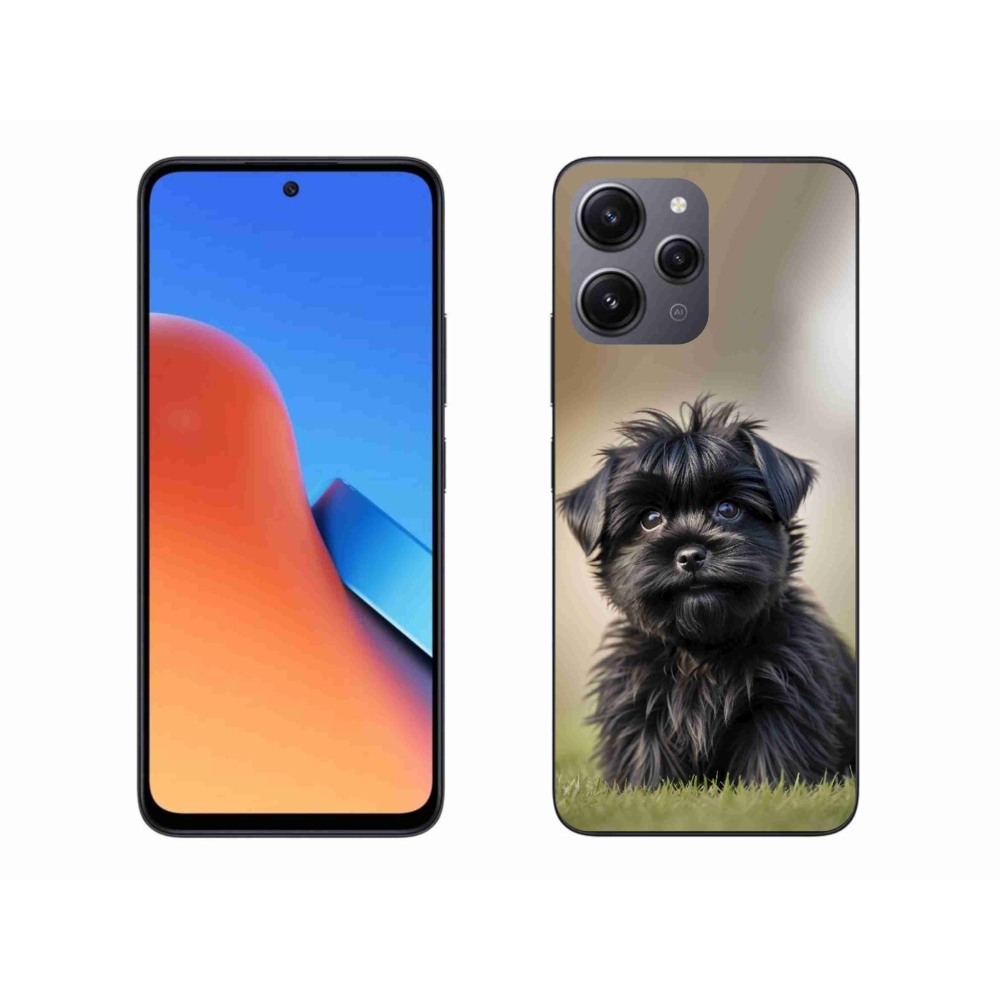 Gél borítás mmCase a Xiaomi Redmi 12-hez - aranyos fekete kutya