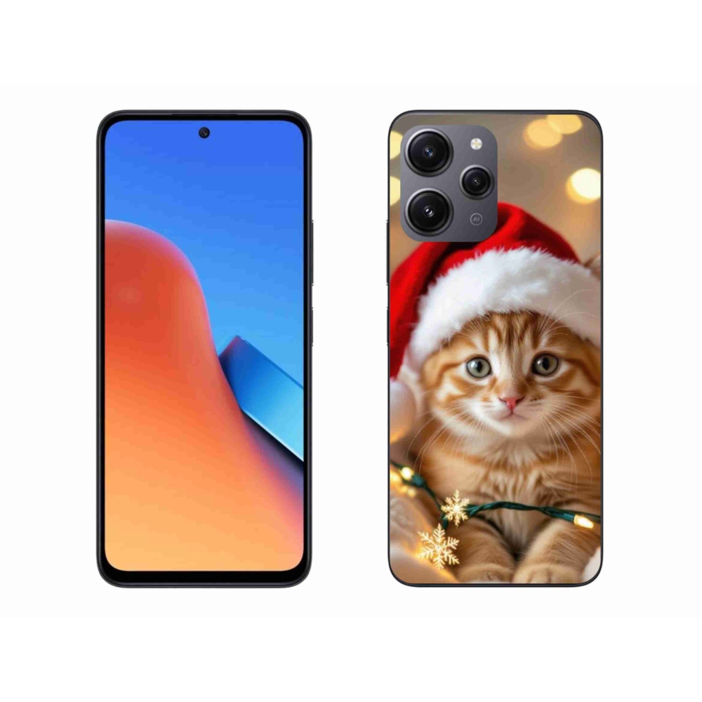 Gél borítás mmCase a Xiaomi Redmi 12-hez - Karácsonyi cica