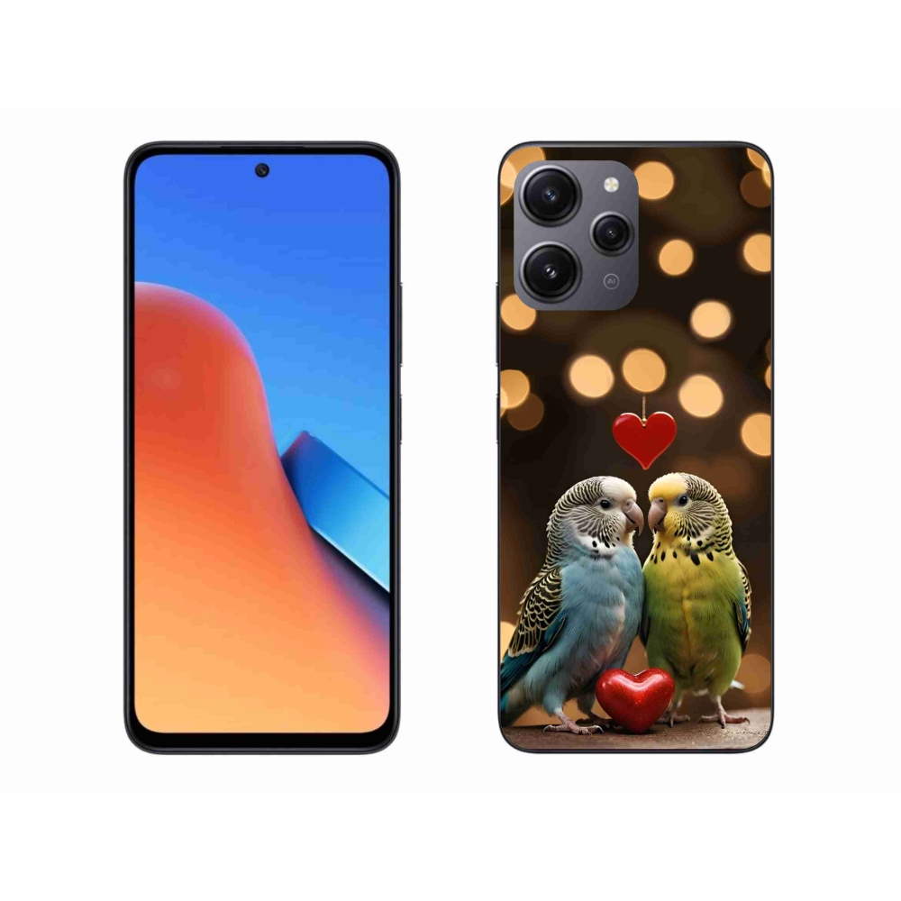 Gél borítás mmCase a Xiaomi Redmi 12-hez - szerelmes papagájok