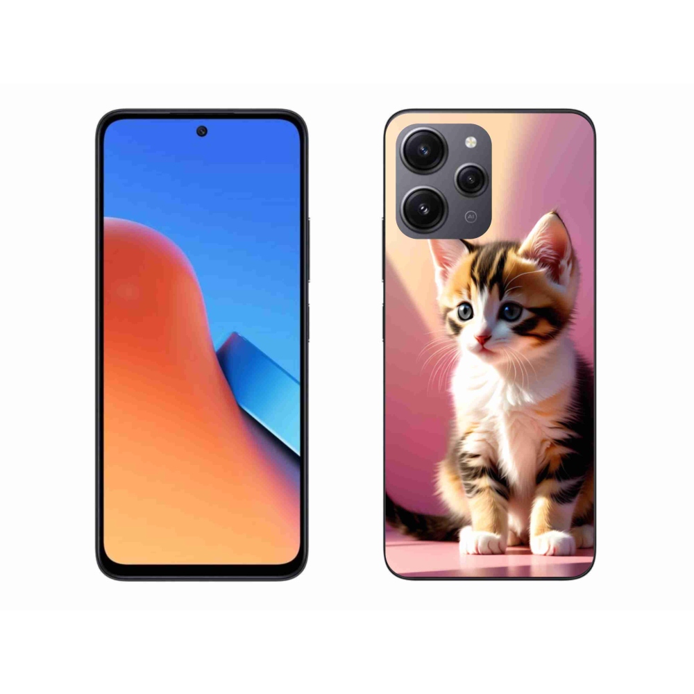 Gél borítás mmCase a Xiaomi Redmi 12-hez - kíváncsi cica 2