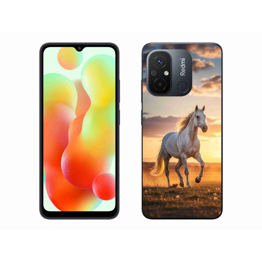 Gél borítás mmCase a Xiaomi Redmi 12C-hez - futó fehér ló 2