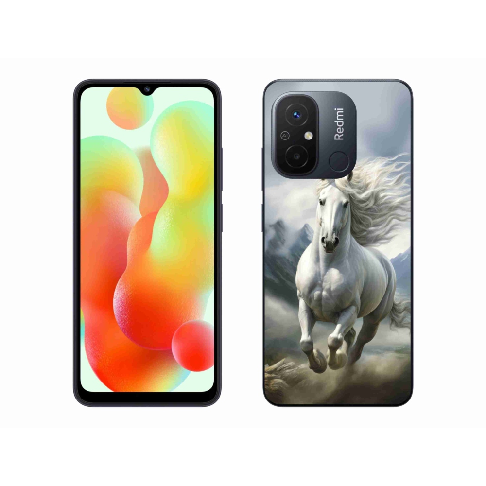 Gél borítás mmCase a Xiaomi Redmi 12C-hez - futó fehér ló 3