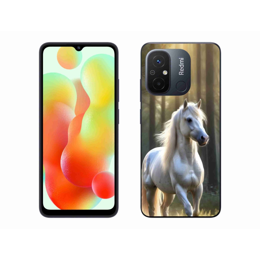 Gél borítás mmCase a Xiaomi Redmi 12C-hez - fehér ló 3