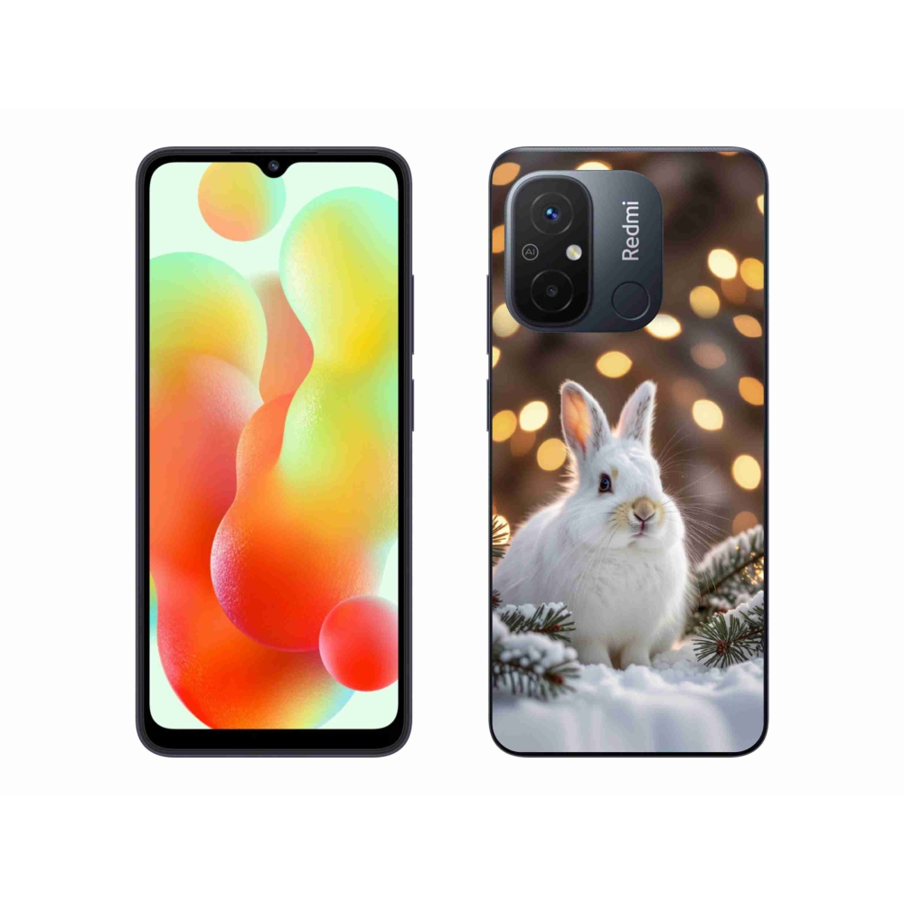 Gél borítás mmCase a Xiaomi Redmi 12C-hez - fehér nyúl