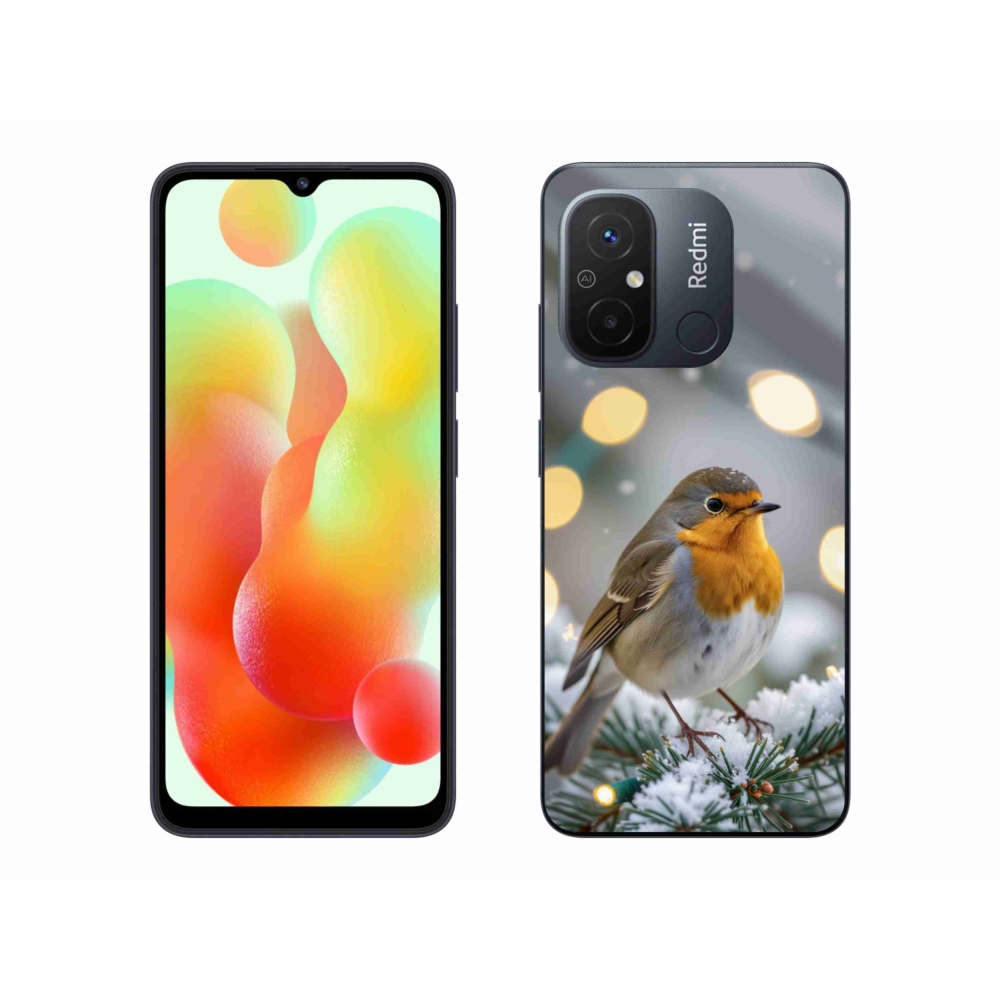 Gél borítás mmCase a Xiaomi Redmi 12C-hez - piros télen