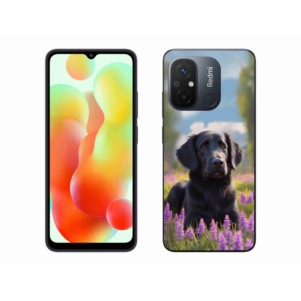 Gél borítás mmCase a Xiaomi Redmi 12C-hez - elegáns fekete retriever