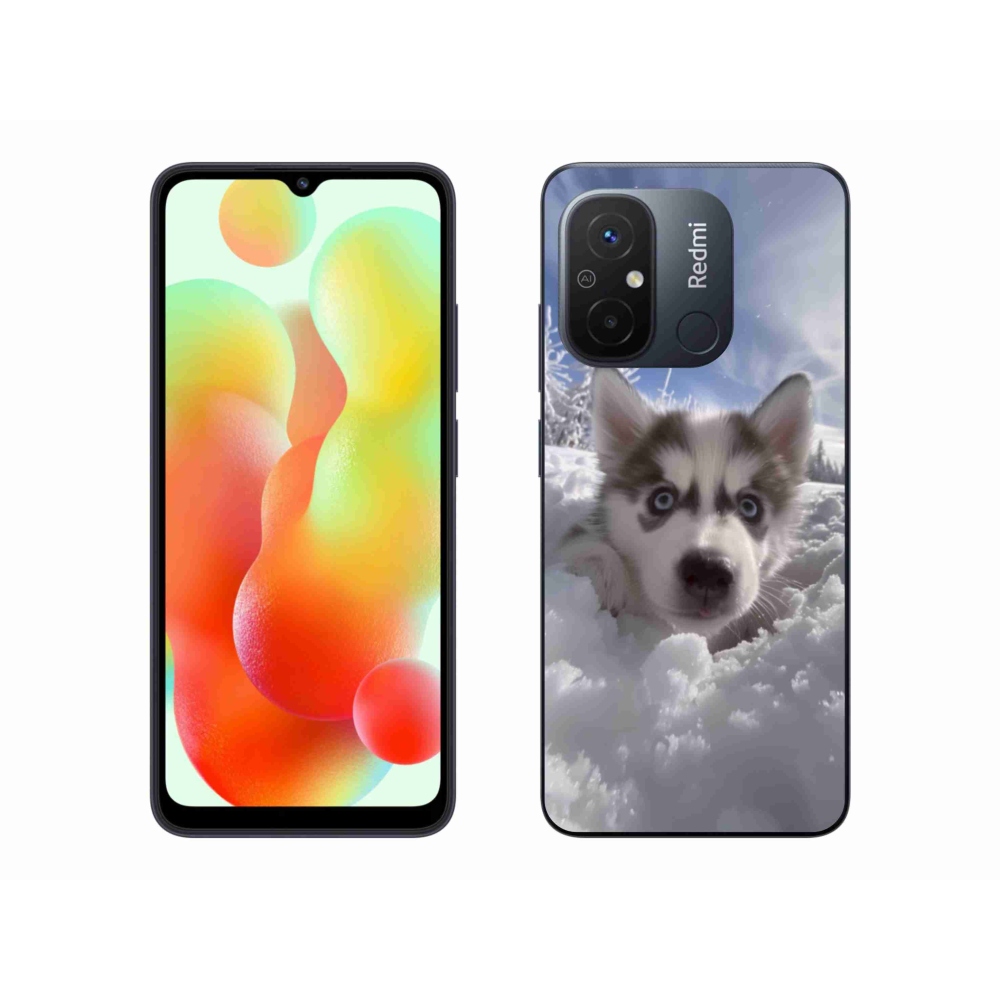 Gél borítás mmCase a Xiaomi Redmi 12C-hez - husky a hóban
