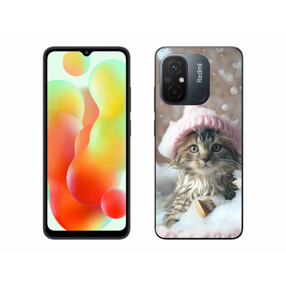 Gél borító mmCase a Xiaomi Redmi 12C-hez - cica és fürdő