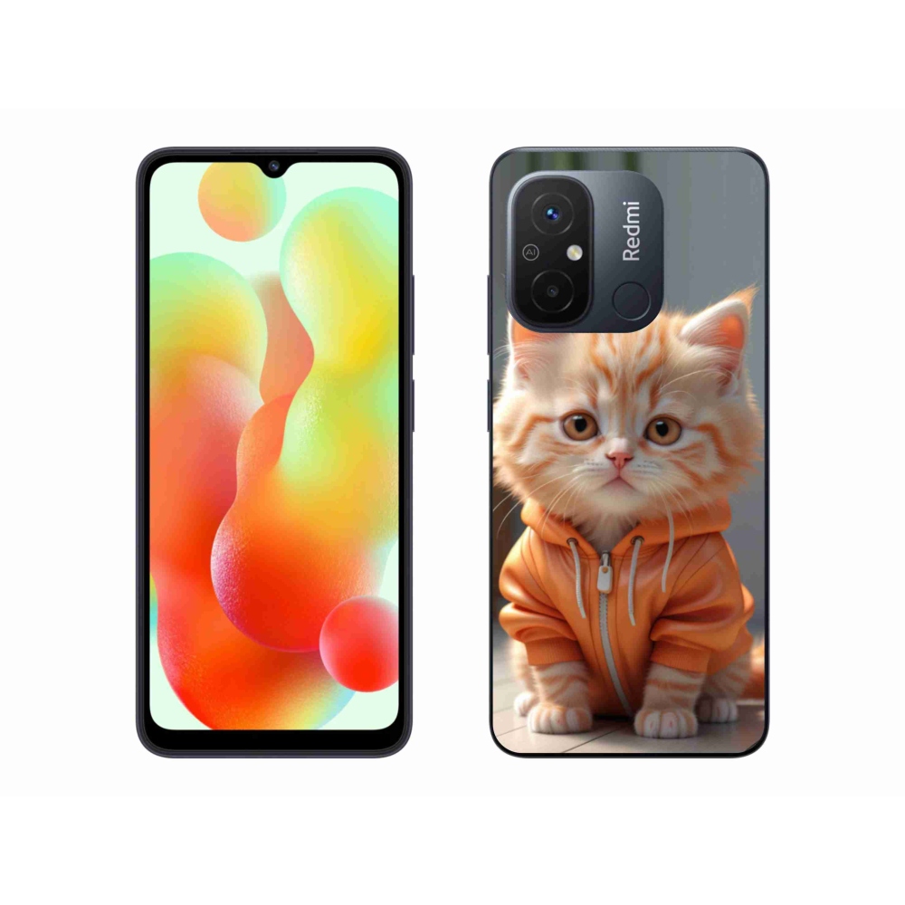 Gél borítás mmCase a Xiaomi Redmi 12C-hez - cica melegítőben