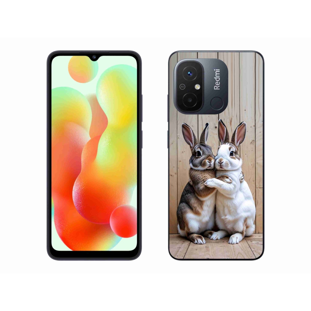 Gél borítás mmCase a Xiaomi Redmi 12C-hez - nyúl pár