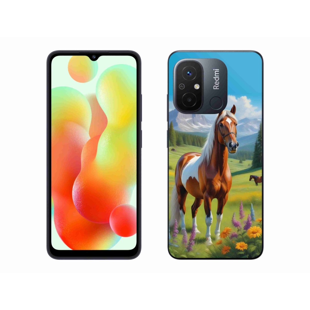 Gél borítás mmCase a Xiaomi Redmi 12C-hez - ló a réten