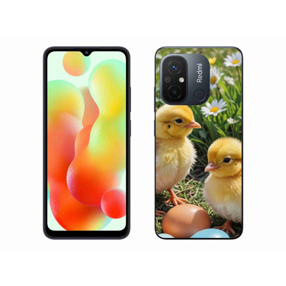 Gél borítás mmCase a Xiaomi Redmi 12C-hez - csirkék