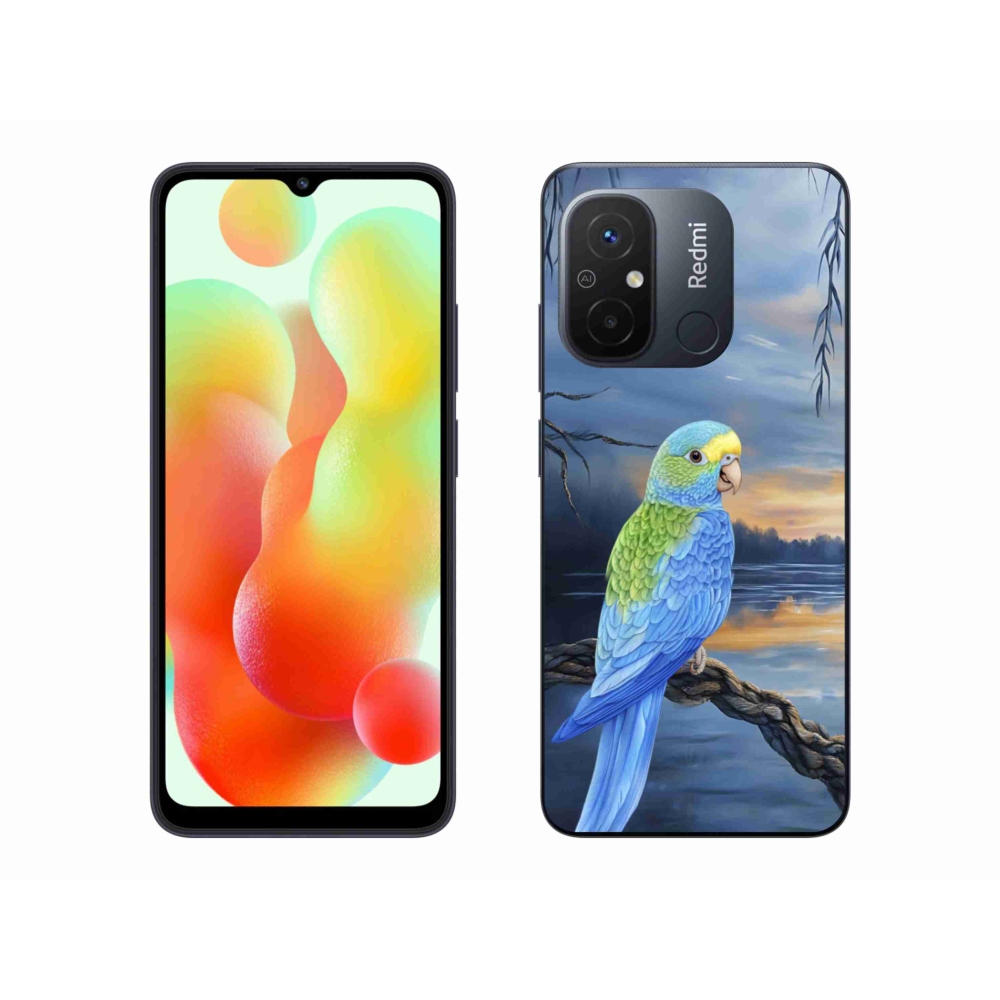 Gél borítás mmCase a Xiaomi Redmi 12C-hez - kék papagáj