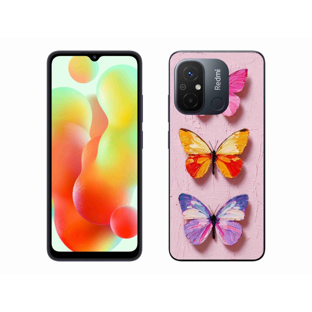 Gél borítás mmCase a Xiaomi Redmi 12C-hez - pillangó szentháromság