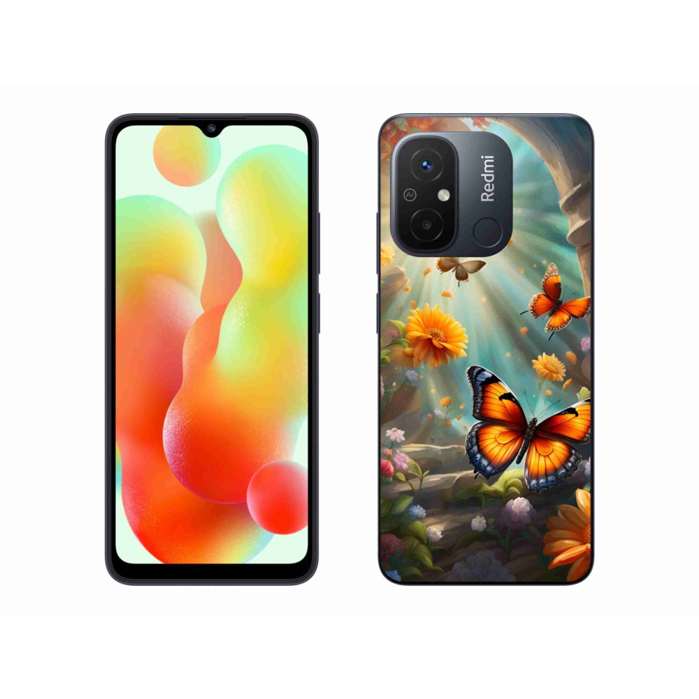 Gél borítás mmCase a Xiaomi Redmi 12C-hez - pillangókert 2