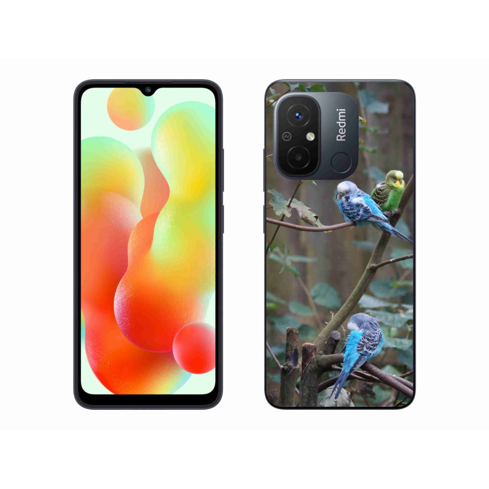 Gél borító mmCase a Xiaomi Redmi 12C-hez - papagájok az ágon
