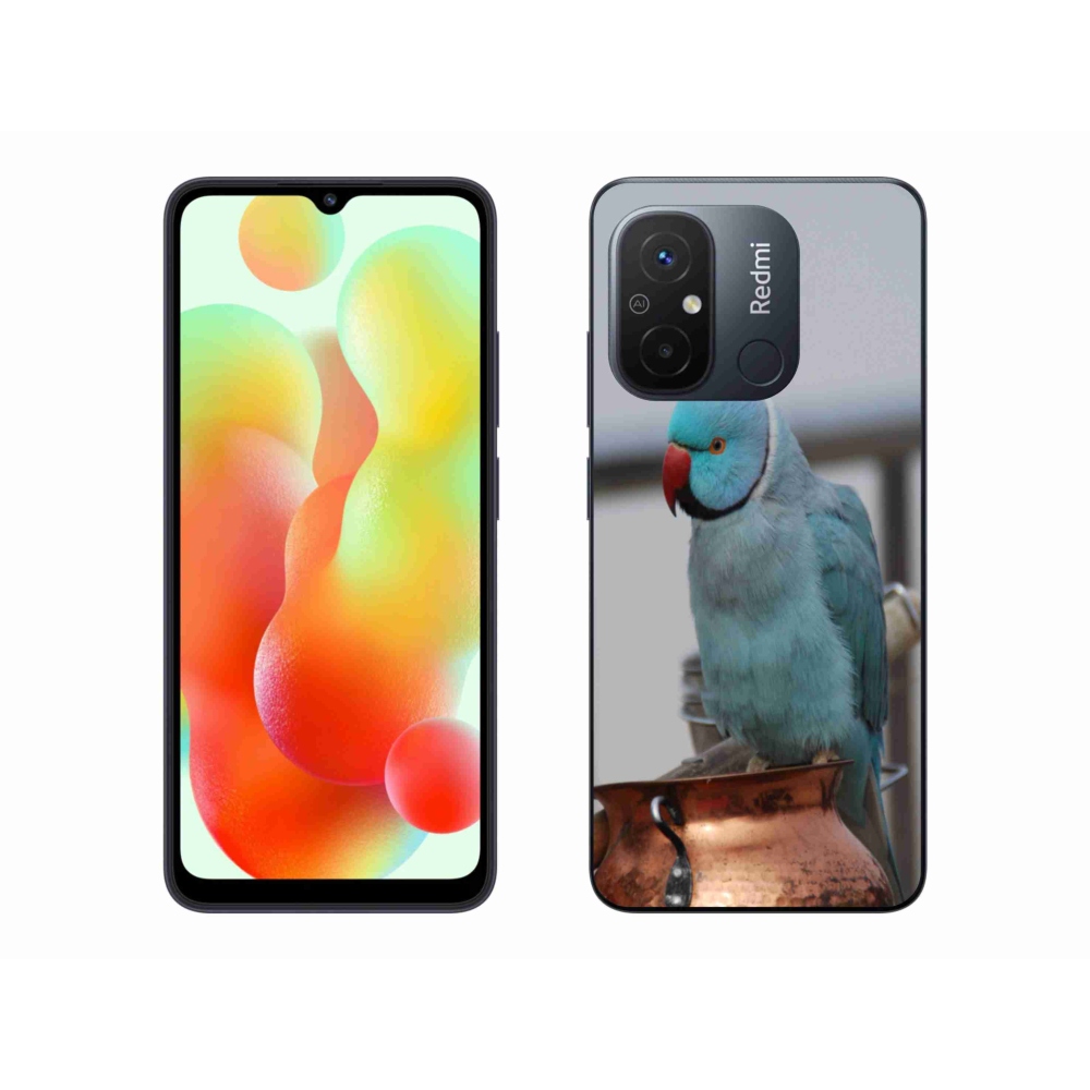 Gél borítás mmCase a Xiaomi Redmi 12C-hez - papagáj alexander kék