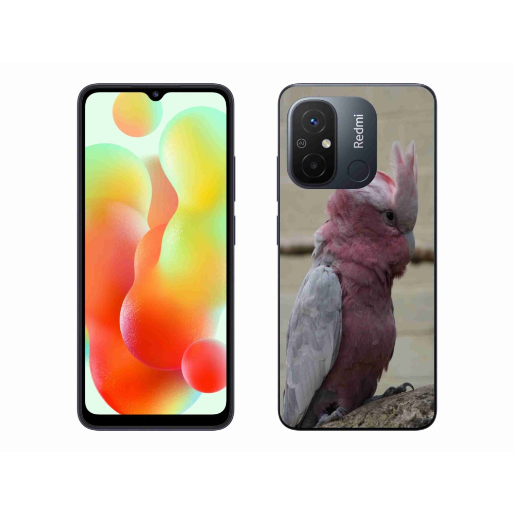 Gél borítás mmCase a Xiaomi Redmi 12C-hez - papagáj kakadu rózsaszínű