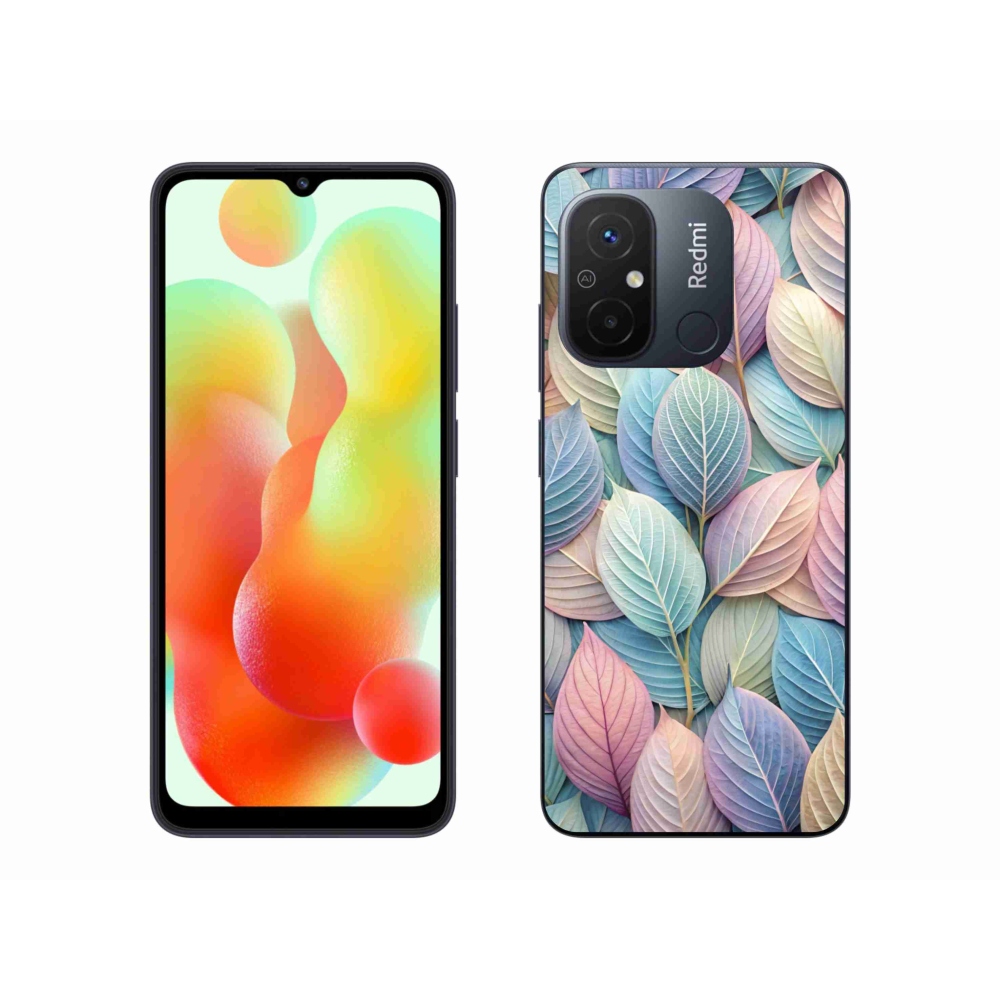 Gél borítás mmCase a Xiaomi Redmi 12C-hez - pasztell levelek