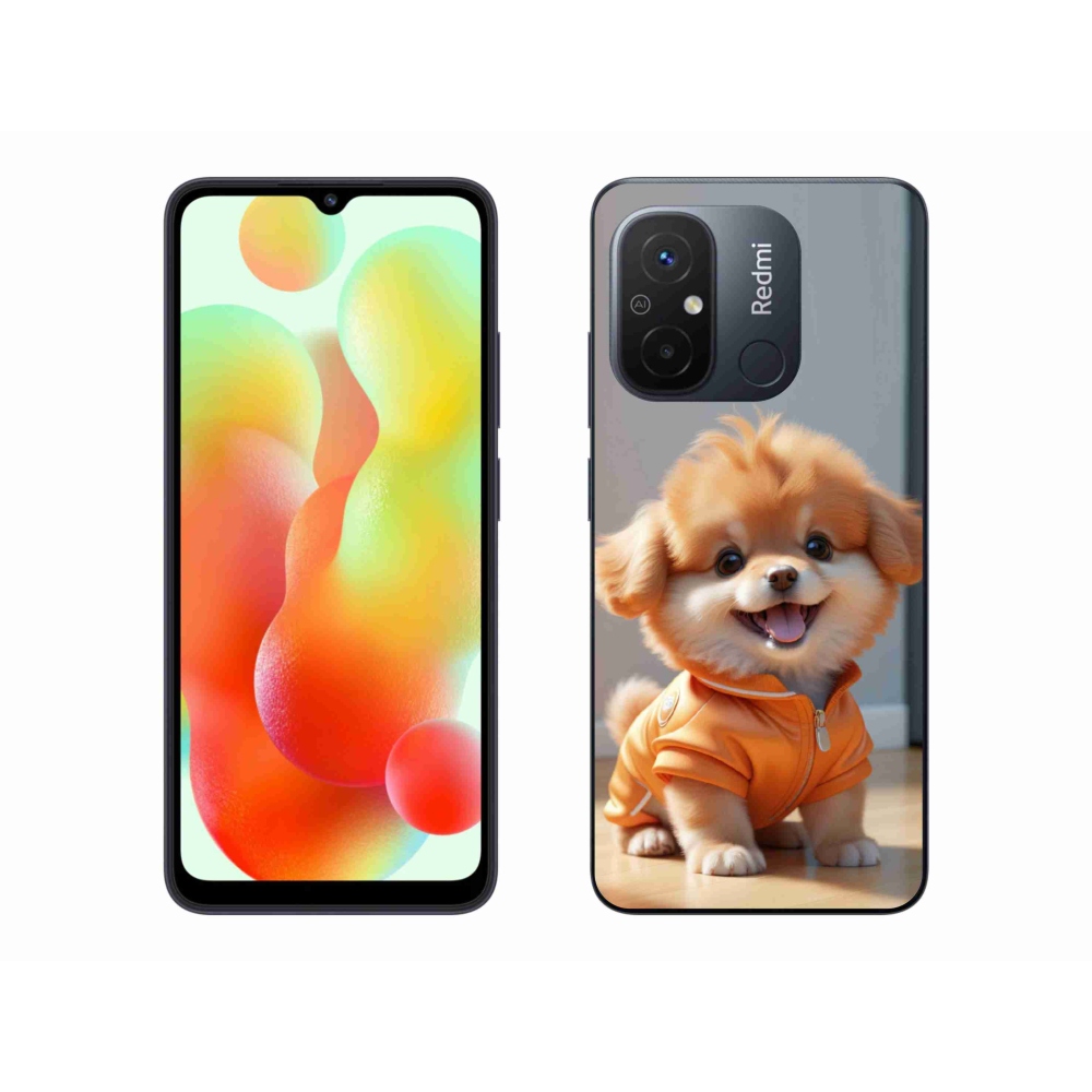 Gél borítás mmCase a Xiaomi Redmi 12C-hez - aranyos pomerániai pulóverben