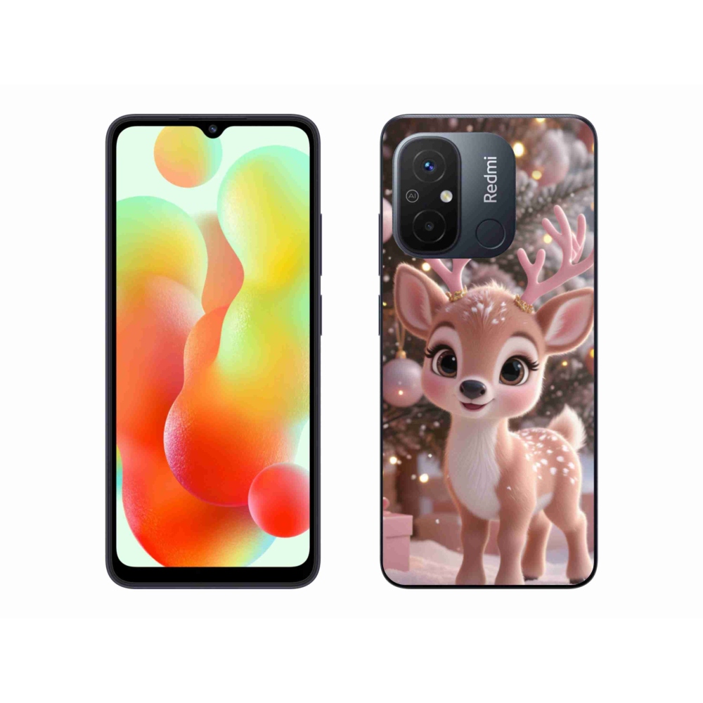Gél borítás mmCase a Xiaomi Redmi 12C számára - aranyos rénszarvas