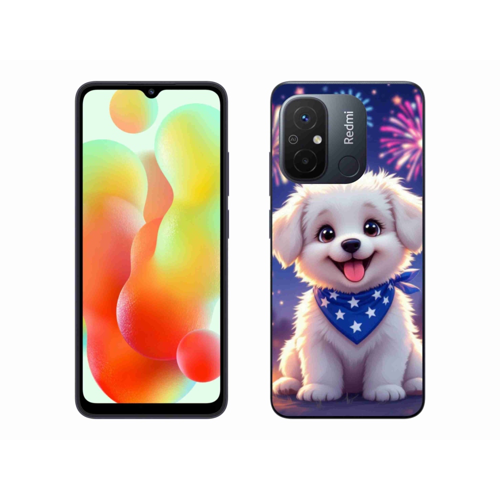 Gél borítás mmCase a Xiaomi Redmi 12C számára - ünnepi kiskutya