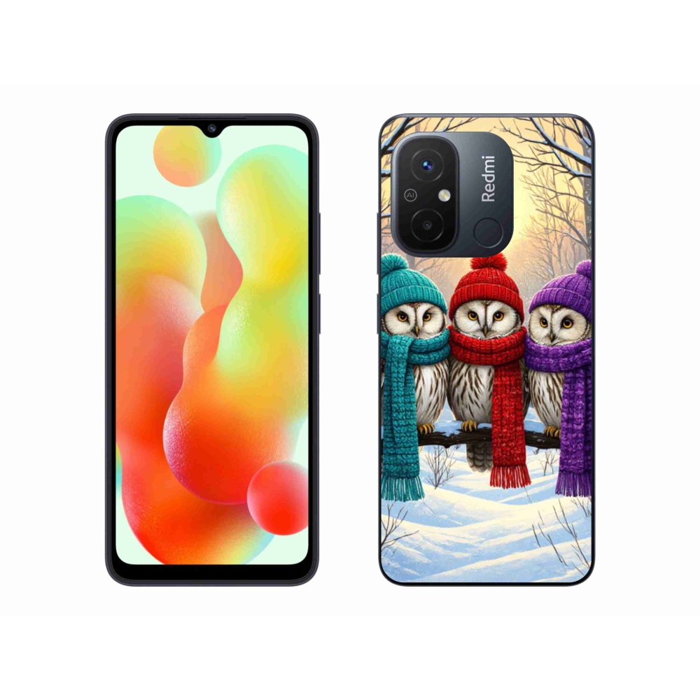 Gél borítás mmCase a Xiaomi Redmi 12C-hez - bagoly barátok