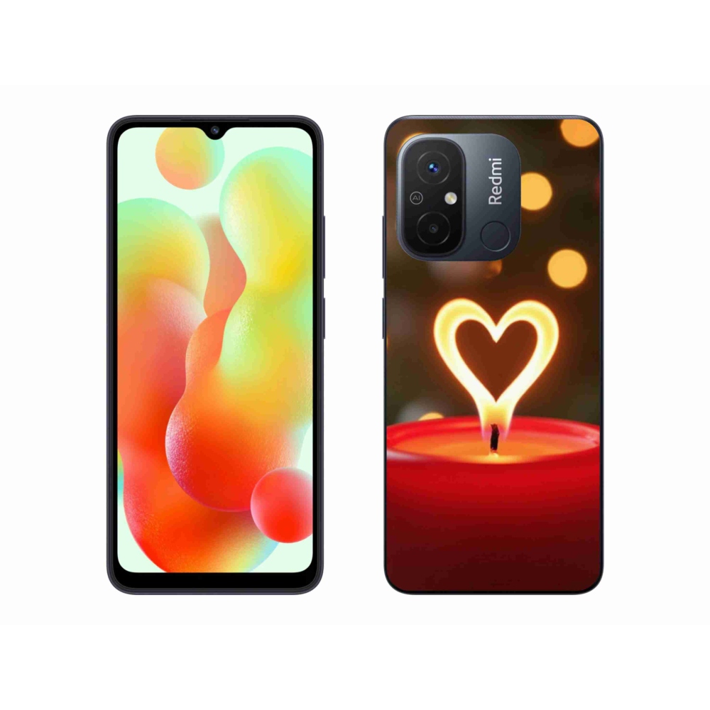 Gél borítás mmCase a Xiaomi Redmi 12C-hez - láng szíve