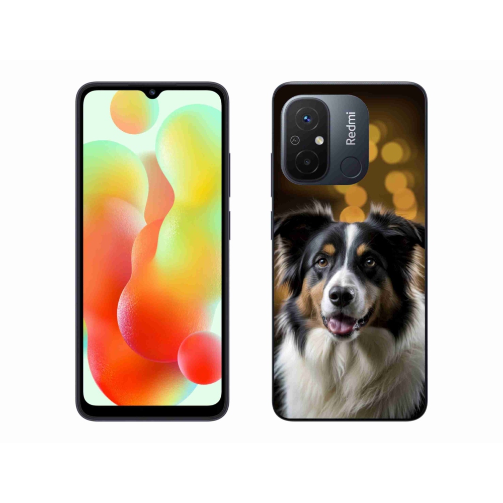 Gél borítás mmCase a Xiaomi Redmi 12C-hez - mosolygó ausztrál juhászkutya