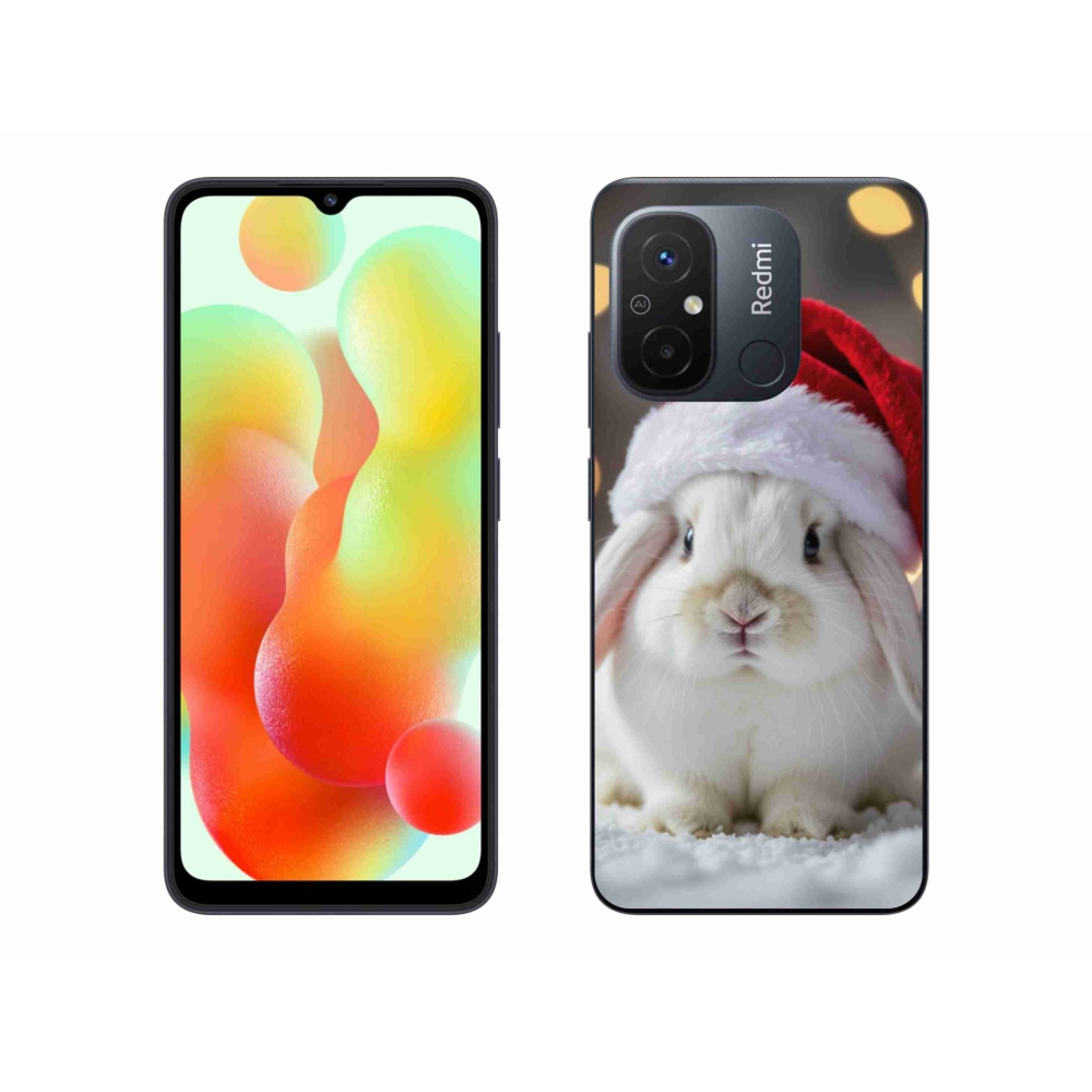 Gél borítás mmCase a Xiaomi Redmi 12C-hez - karácsonyi nyuszi