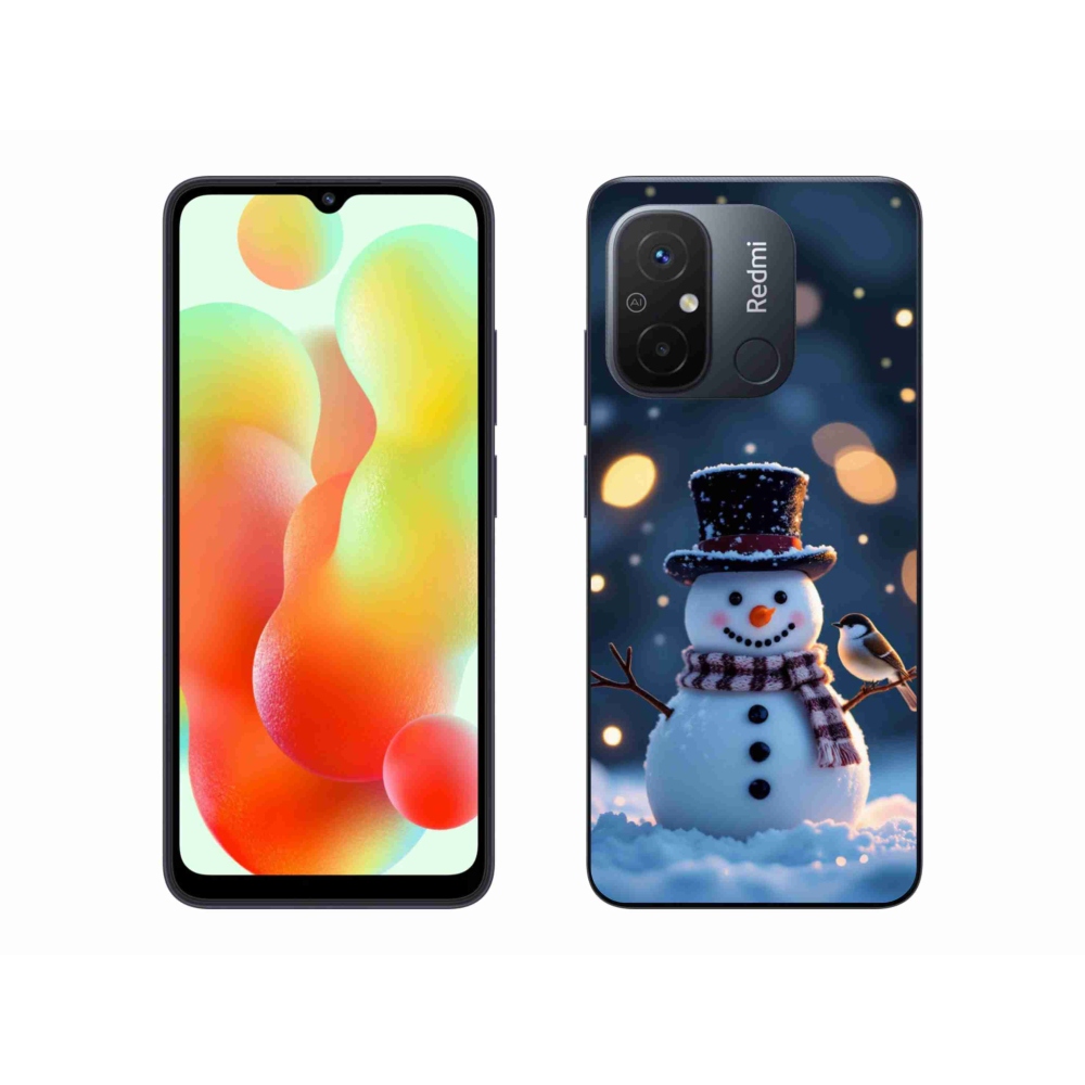 Gél borítás mmCase a Xiaomi Redmi 12C-hez - karácsonyi hóember