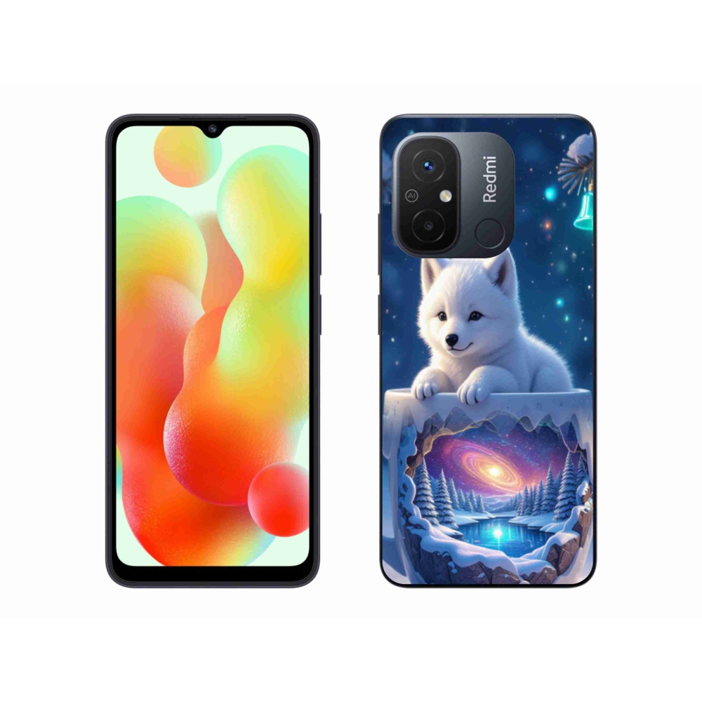 Gél borítás mmCase a Xiaomi Redmi 12C-hez - Karácsonyi kölyökkutya