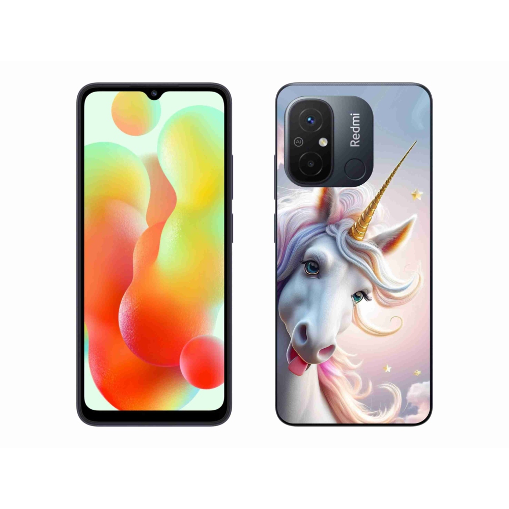 Gél borítás mmCase a Xiaomi Redmi 12C-hez - vidám egyszarvú