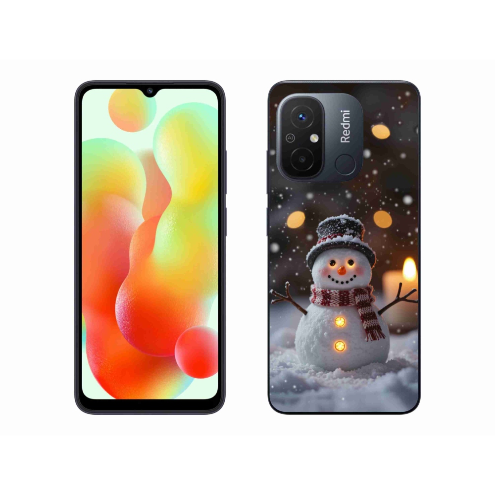 Gél borító mmCase a Xiaomi Redmi 12C-hez - boldog hóember