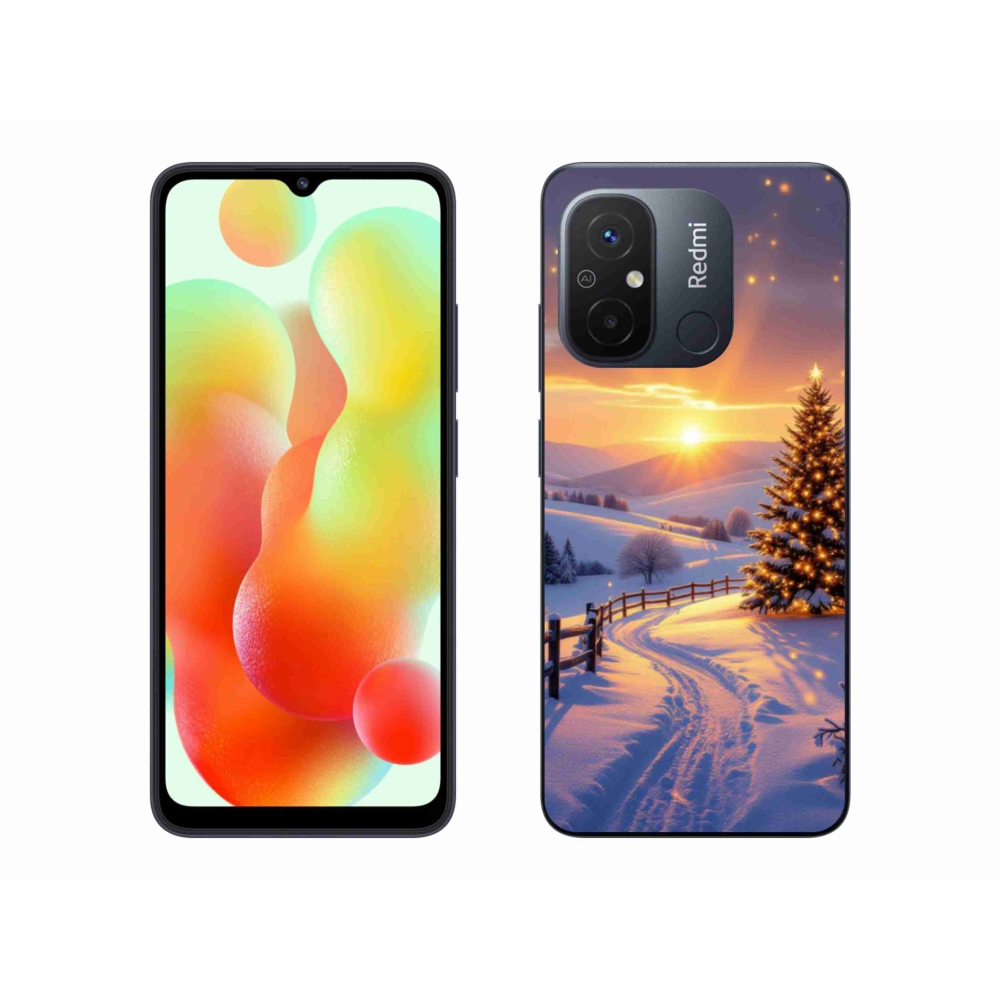 Gél borítás mmCase a Xiaomi Redmi 12C számára - téli tájkép