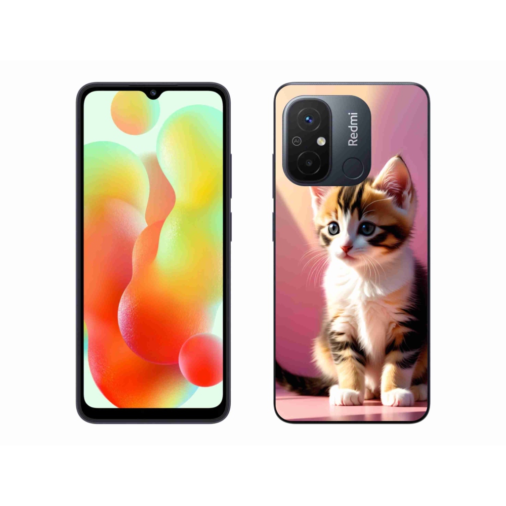 Gél borítás mmCase a Xiaomi Redmi 12C-hez - kíváncsi cica 2