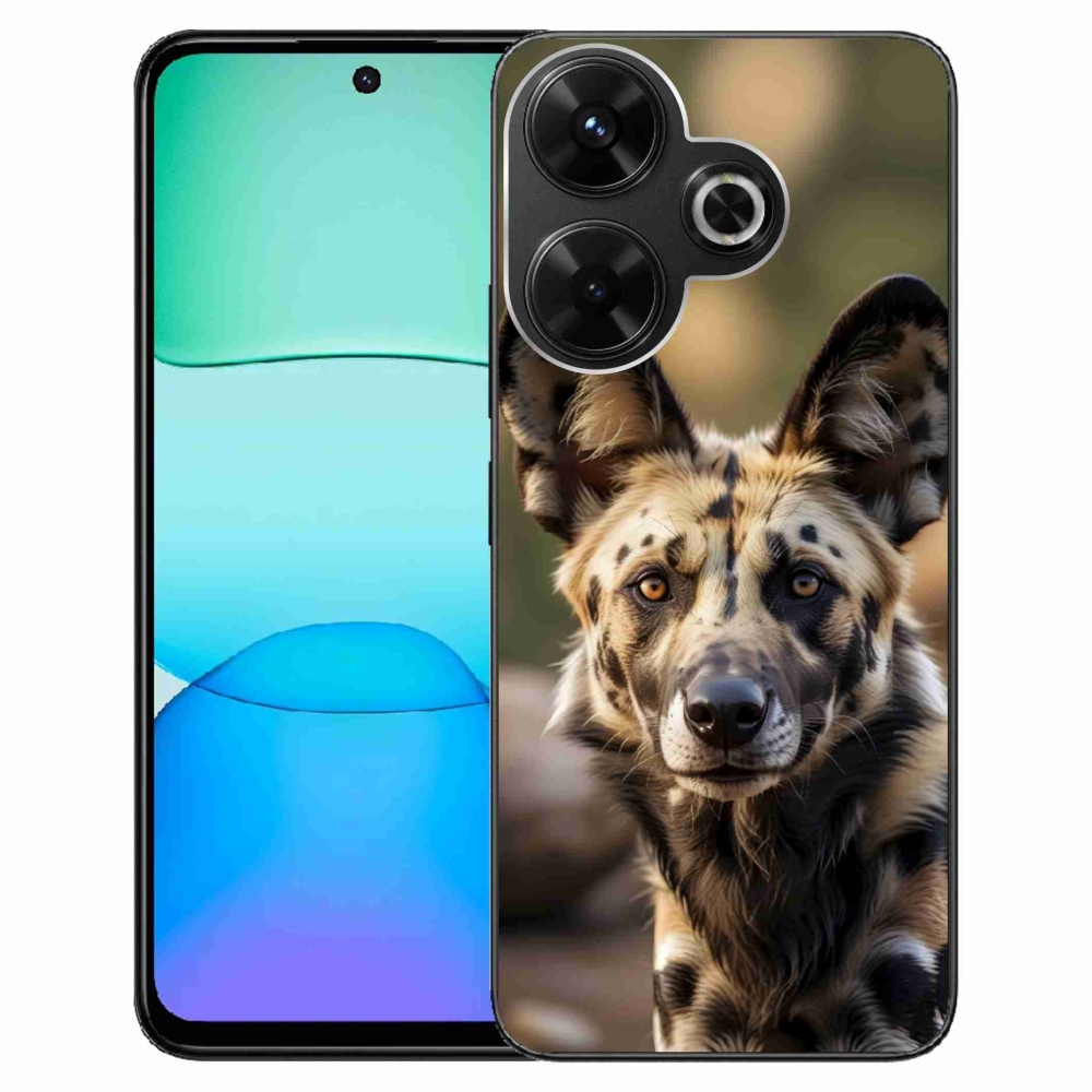 Gél borítás mmCase a Xiaomi Redmi 13 4G/ Poco M6 4G - afrikai vadkutya számára