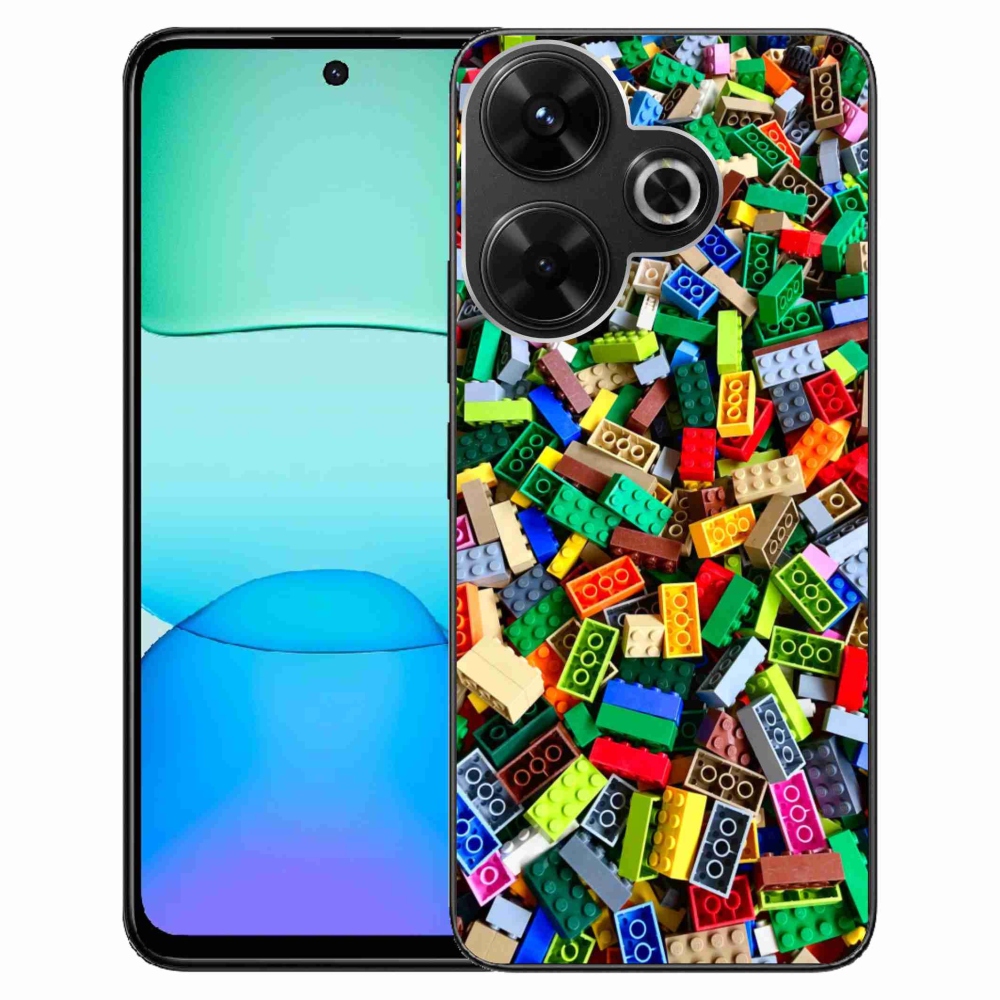 Gél borítás mmCase a Xiaomi Redmi 13 4G/Poco M6 4G számára - színes építőkockák