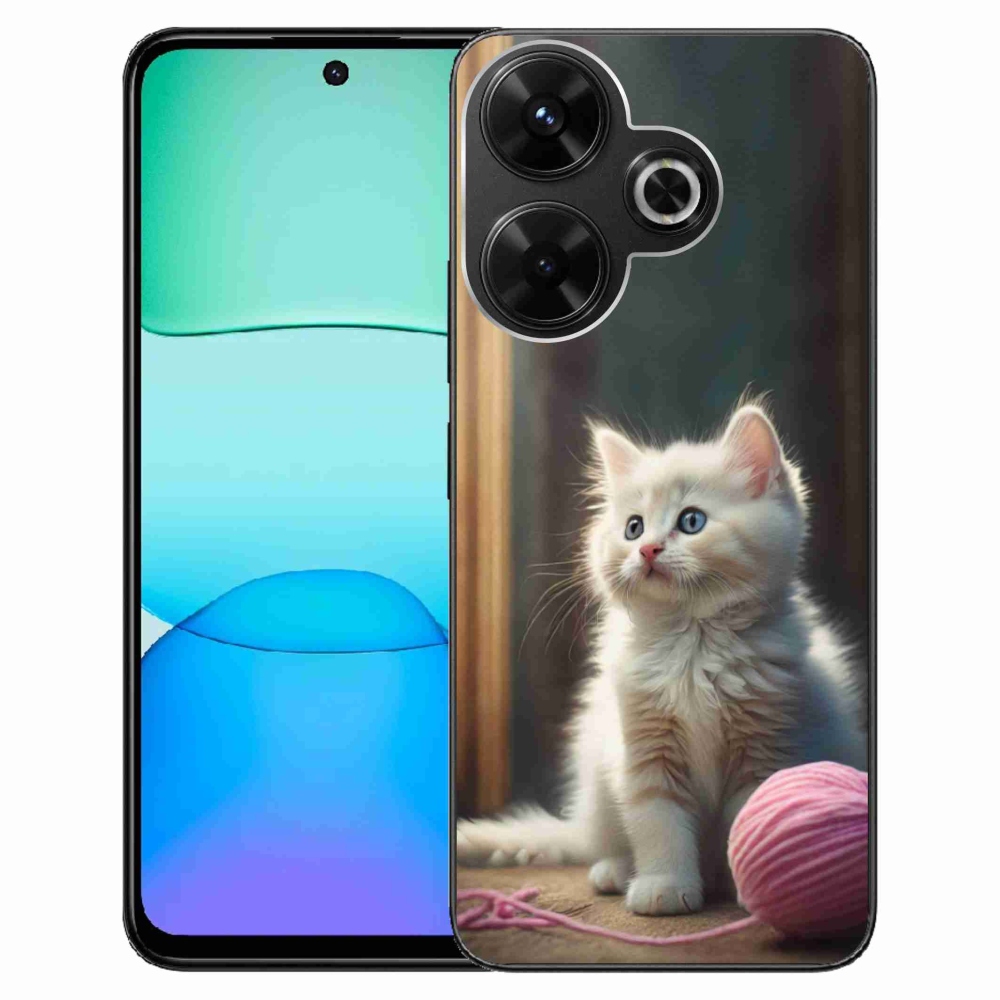 Gél borítás mmCase a Xiaomi Redmi 13 4G/Poco M6 4G - fehér cica 2