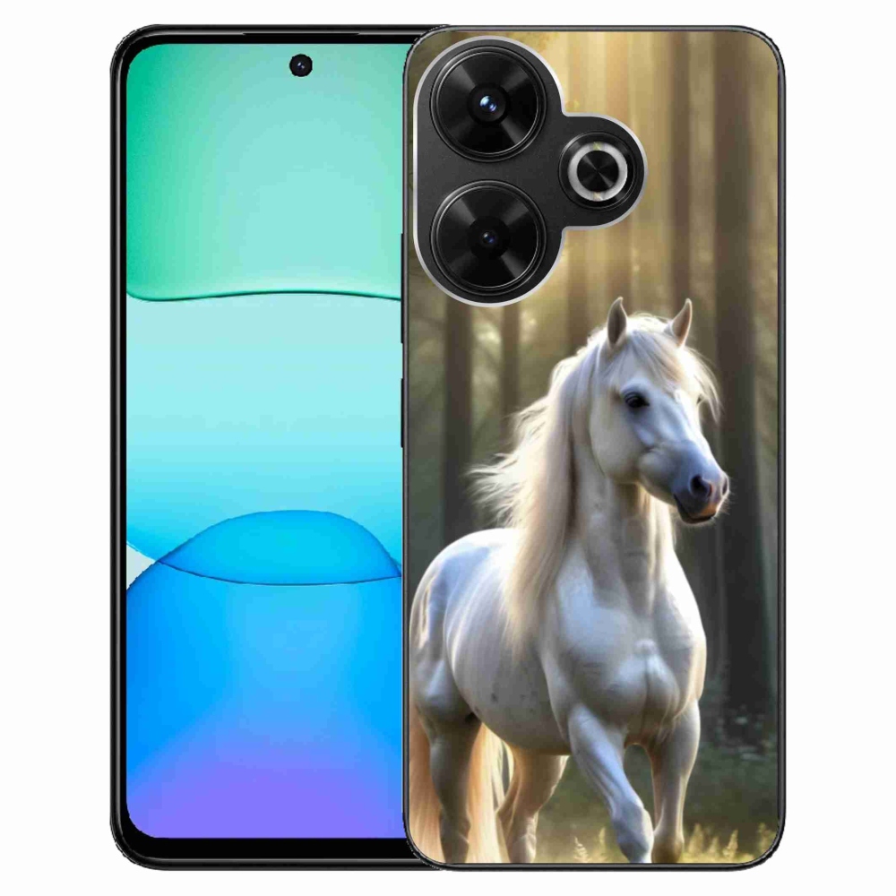 Gél borítás mmCase a Xiaomi Redmi 13 4G/Poco M6 4G - fehér ló 3
