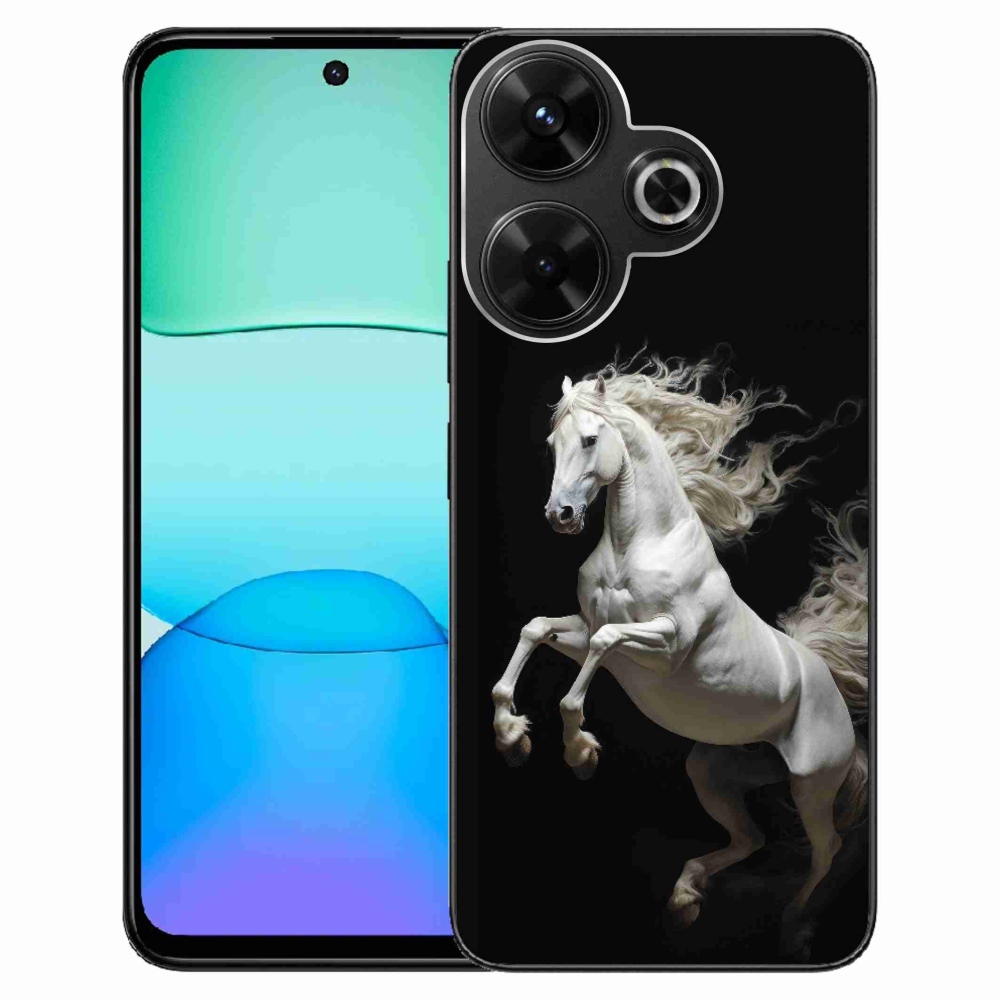 Gél borítás mmCase a Xiaomi Redmi 13 4G/Poco M6 4G - fehér ló 4