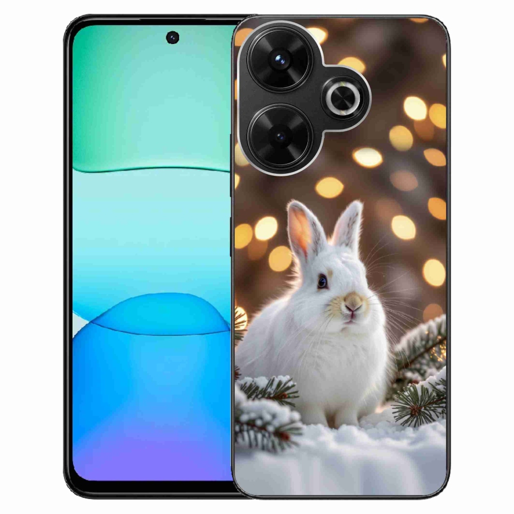 Gél borítás mmCase a Xiaomi Redmi 13 4G / Poco M6 4G - fehér nyúlhoz