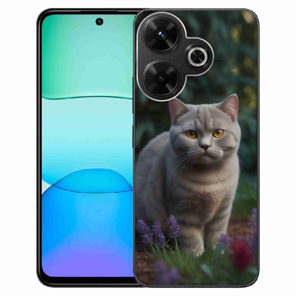 Gél borítás mmCase a Xiaomi Redmi 13 4G/Poco M6 4G - brit macska számára