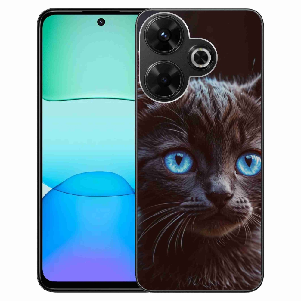 Gél borítás mmCase a Xiaomi Redmi 13 4G/Poco M6 4G - fekete cica 2