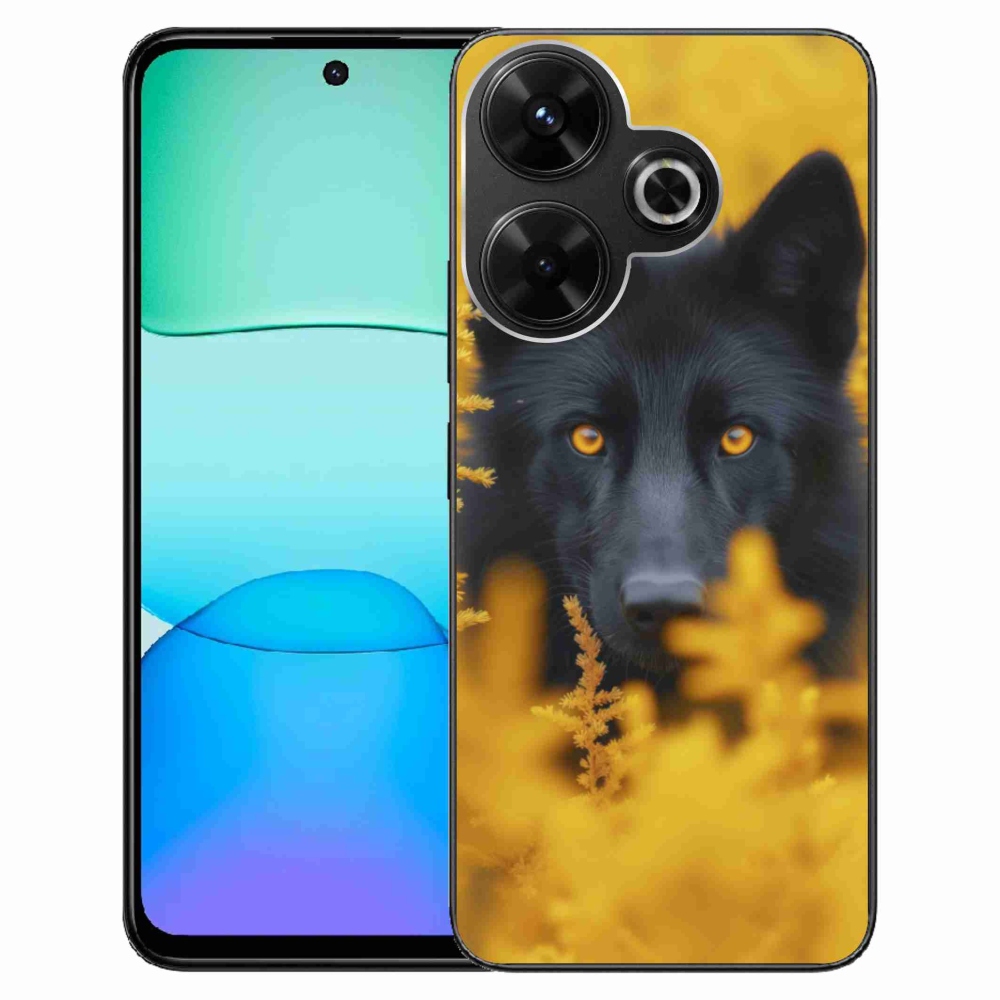 Gél borítás mmCase a Xiaomi Redmi 13 4G/Poco M6 4G - fekete farkas 2