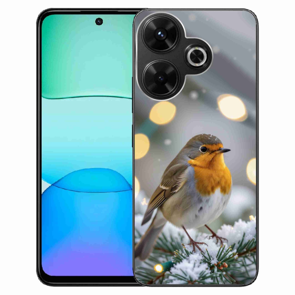 Gél borítás mmCase a Xiaomi Redmi 13 4G/ Poco M6 4G számára - piros télen