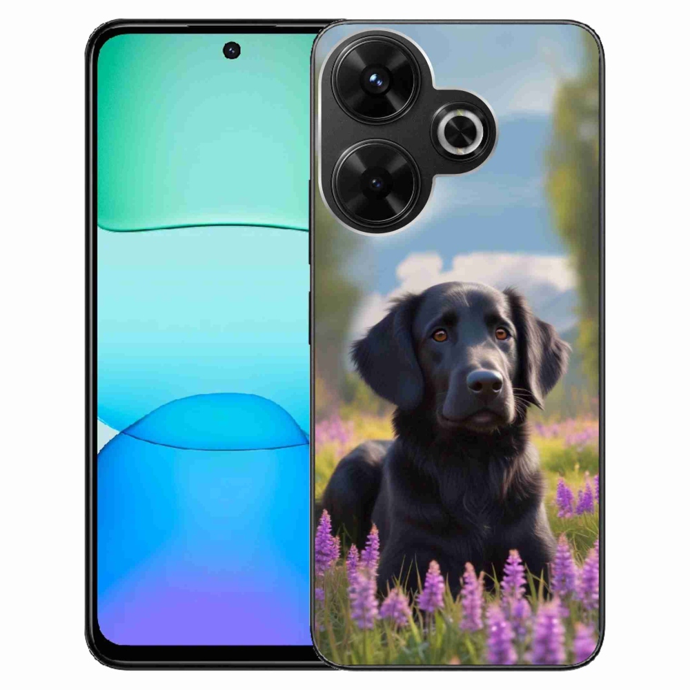 Gél borítás mmCase a Xiaomi Redmi 13 4G / Poco M6 4G - elegáns fekete retrieverhez