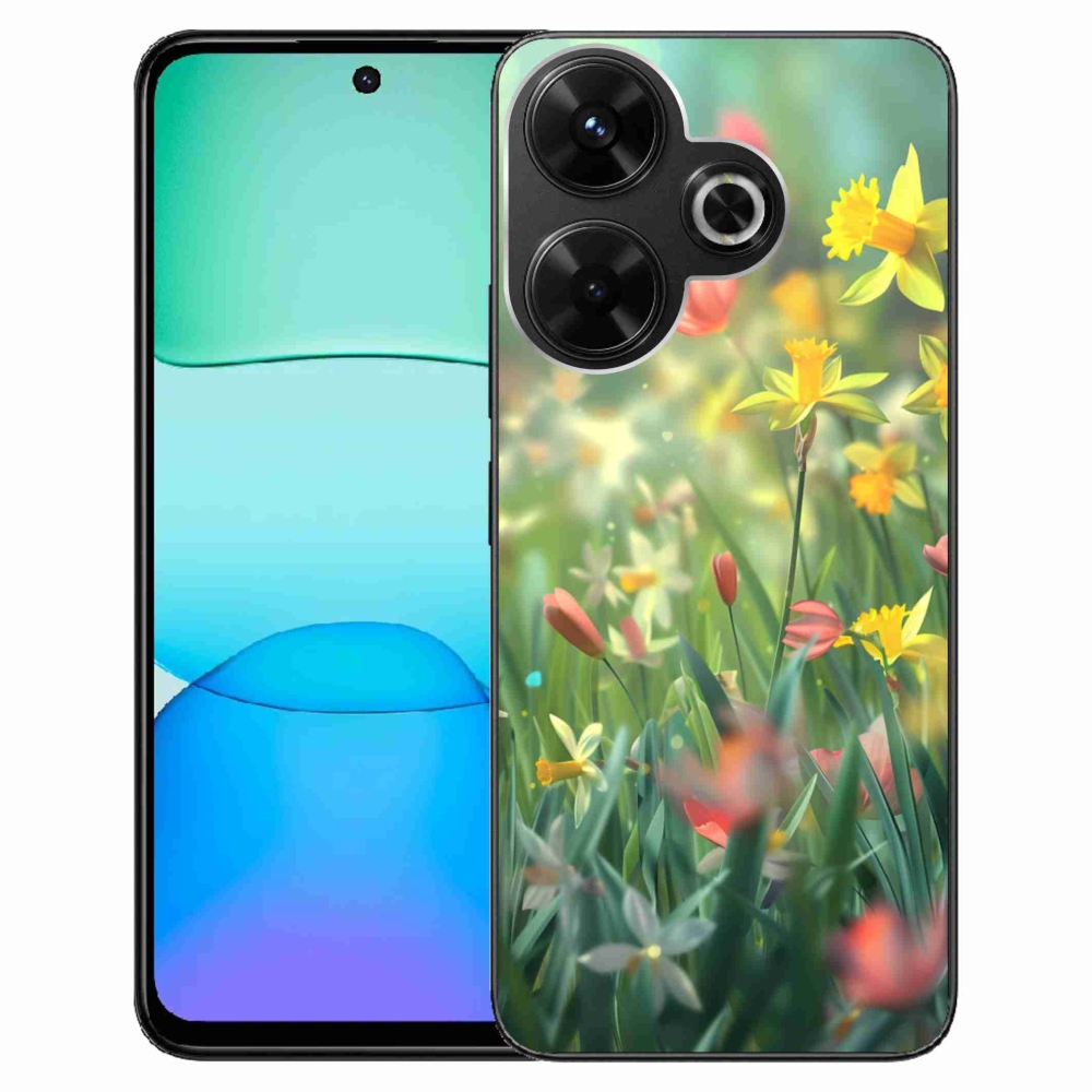 Gél borítás mmCase a Xiaomi Redmi 13 4G/Poco M6 4G - tavaszi virágokhoz